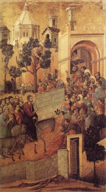 Duccio di Buoninsegna Christ Entering Jerusalem oil painting image